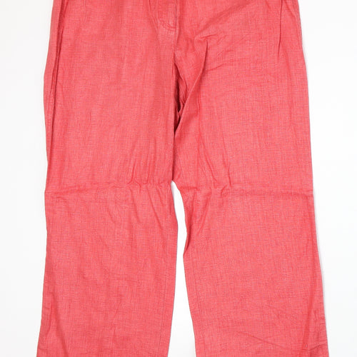BRAX Womens Pink Polyester Trousers Size 34 in Regular Zip