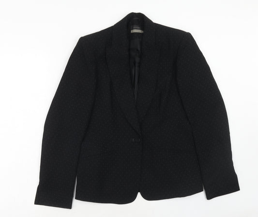 Principles Womens Black Polyester Jacket Suit Jacket Size 12