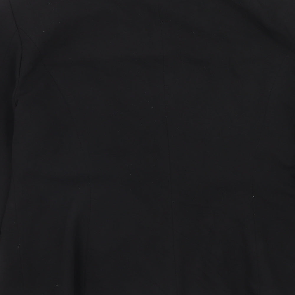 George Womens Black Polyester Jacket Blazer Size 12