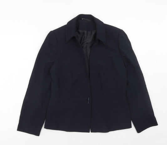 BHS Womens Blue Polyester Jacket Blazer Size 14