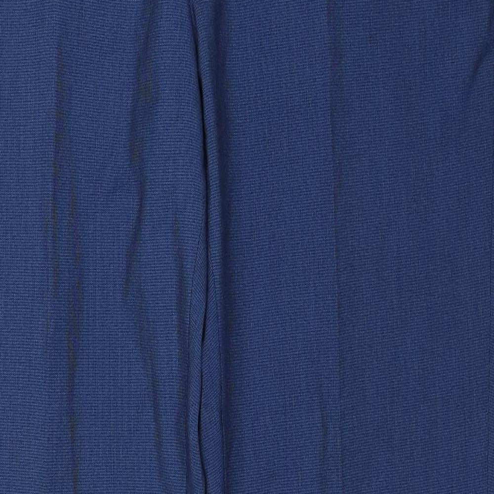 Burton Mens Blue Polyester Chino Trousers Size 36 in Slim Zip