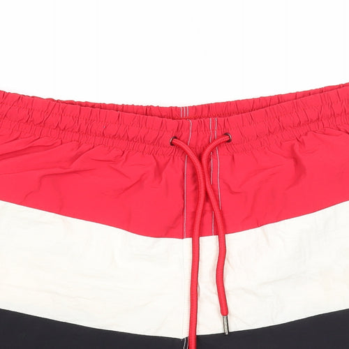 Urban Classics Mens Multicoloured Striped Polyester Bermuda Shorts Size M Regular Drawstring
