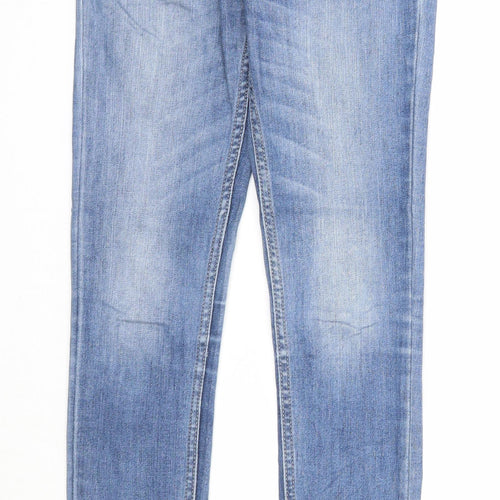 TALLY WEiJL Womens Blue Cotton Skinny Jeans Size 4 Regular Zip