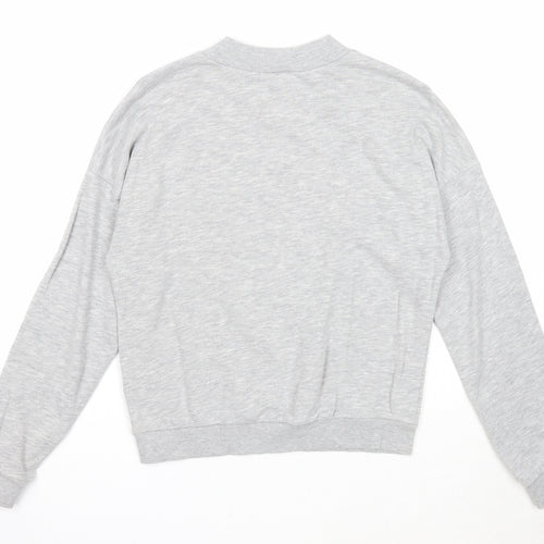 Divided Womens Grey Cotton Pullover Sweatshirt Size S Pullover - Not Your Bae