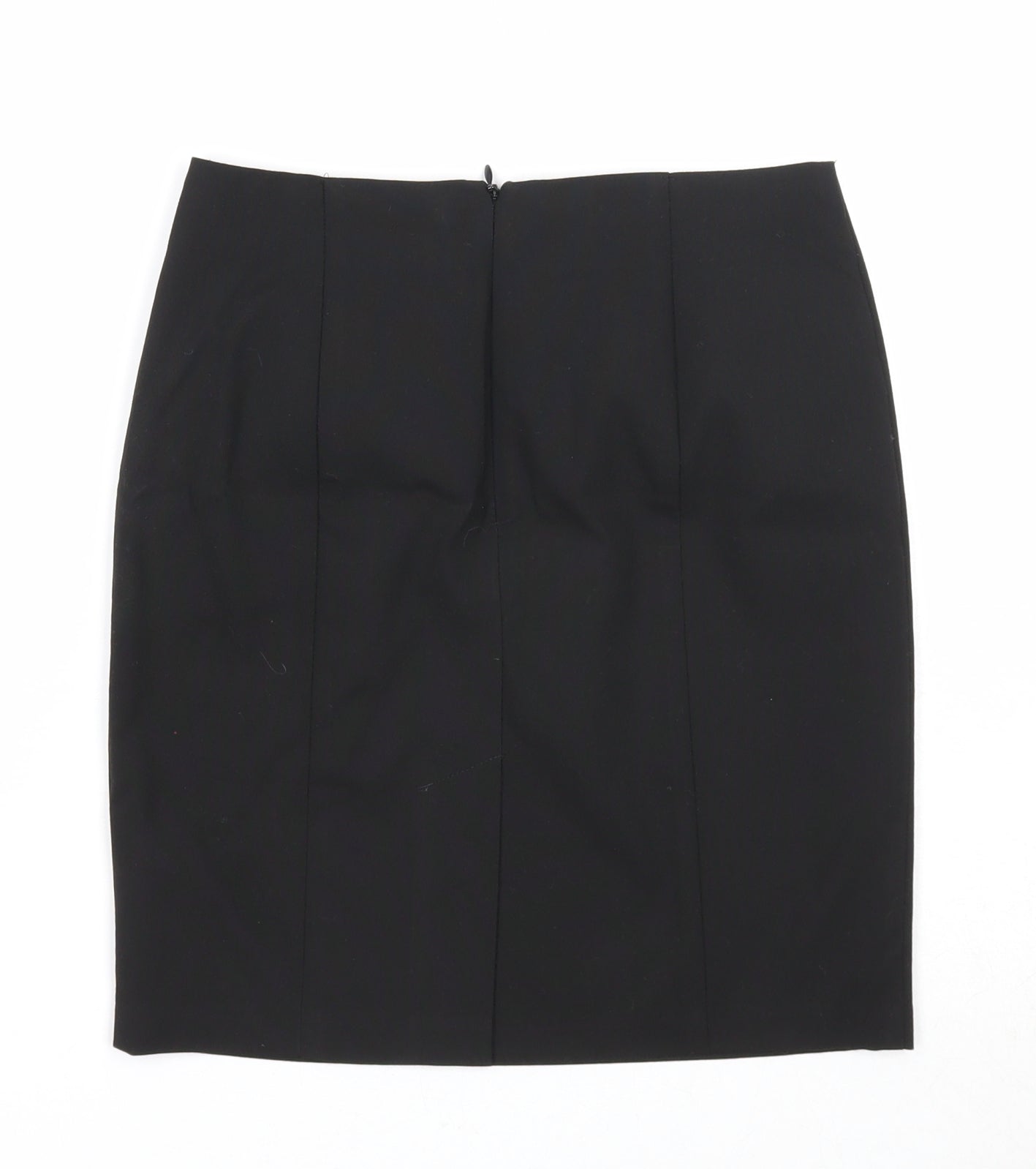 Marks and Spencer Girls Black Polyester Bandage Skirt Size 12-13 Years Regular Zip