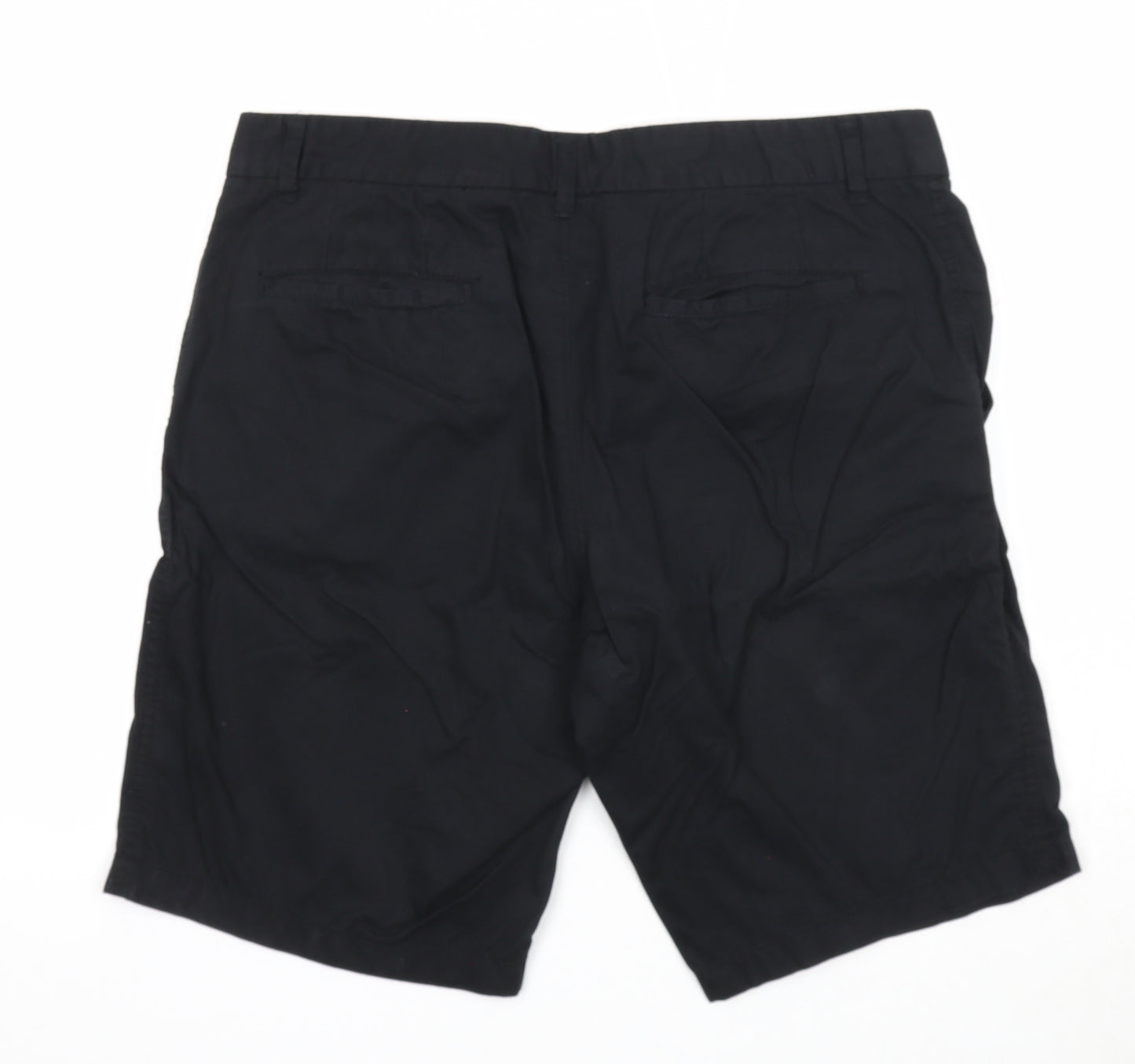 Joe Fresh Womens Black Cotton Bermuda Shorts Size 8 Regular Zip
