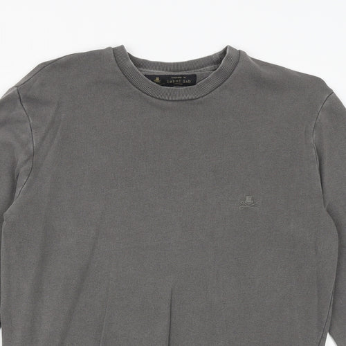 Label Lab Mens Grey Cotton Pullover Sweatshirt Size S