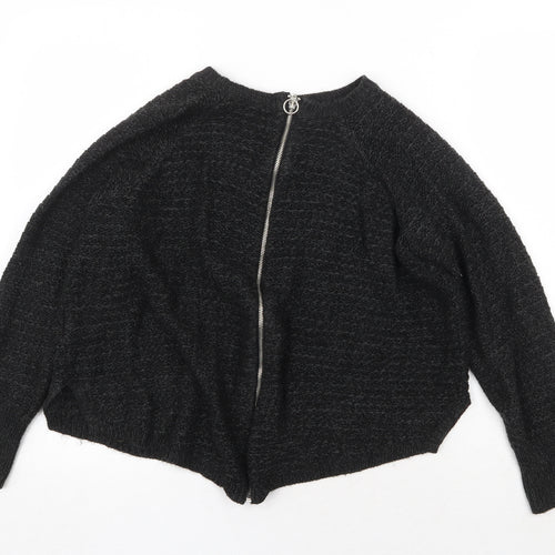 Golddigga Womens Black Round Neck Acrylic Pullover Jumper Size 8
