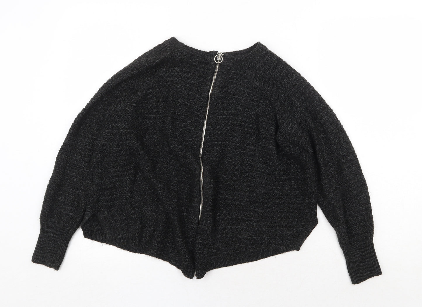 Golddigga Womens Black Round Neck Acrylic Pullover Jumper Size 8
