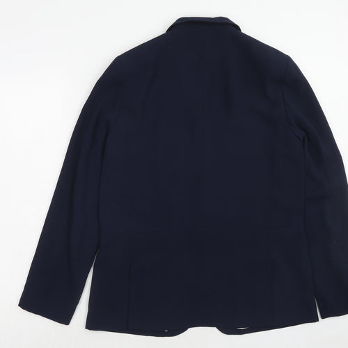 New Look Womens Blue Polyester Jacket Blazer Size 14