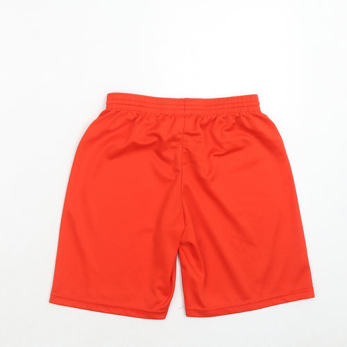 DECATHLON Boys Red Polyester Sweat Shorts Size 12 Years Regular