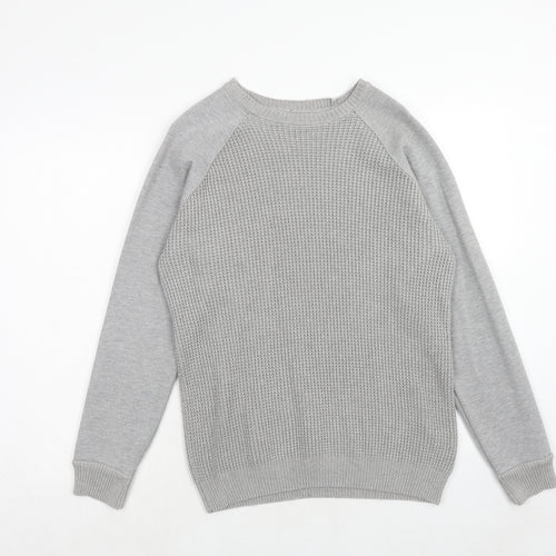 Cedar Wood State Mens Grey Cotton Pullover Sweatshirt Size S
