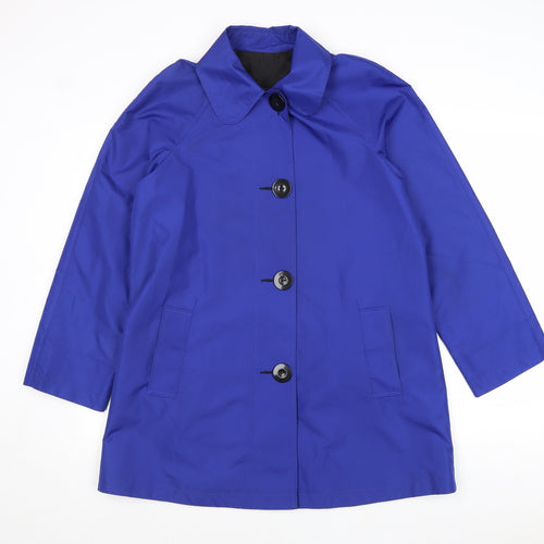 Centigrade Womens Blue Pea Coat Coat Size XS Button