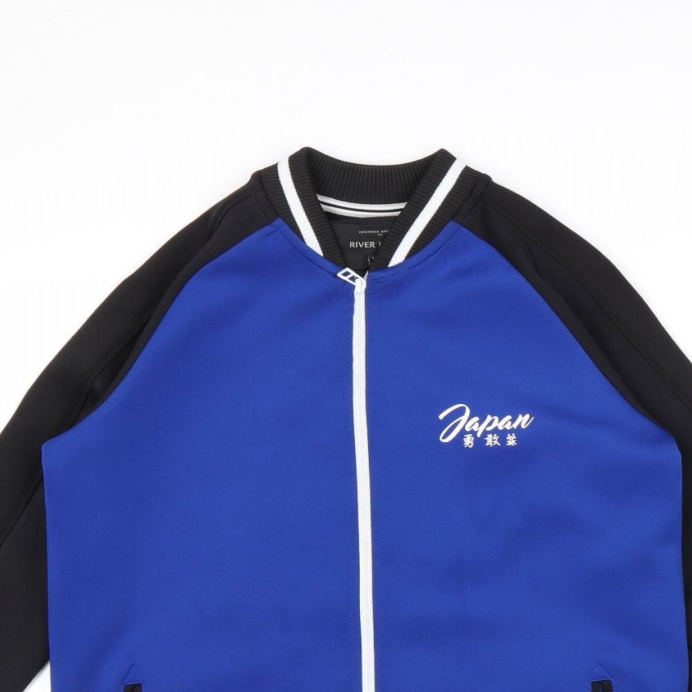 River Island Mens Blue Jacket Size XS Zip - Japan