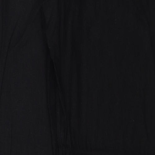 Anucci Womens Black Linen Dress Pants Trousers Size 14 Regular Zip