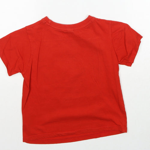 Store Twenty One Boys Red Cotton Basic T-Shirt Size 4-5 Years Round Neck Pullover - Surfs Up