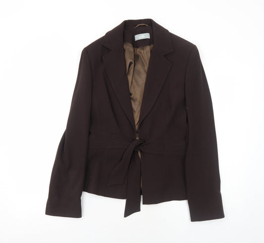 Wallis Womens Brown Polyester Jacket Blazer Size 10