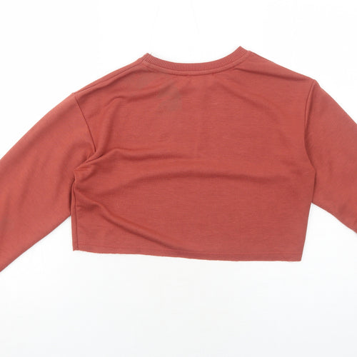 New Look Girls Orange Polyester Pullover Sweatshirt Size 10-11 Years Pullover - Arizona