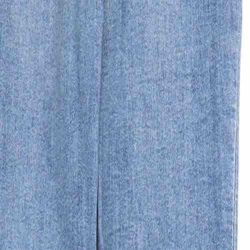 Divided Womens Blue Herringbone Cotton Skinny Jeans Size 6 Regular Zip