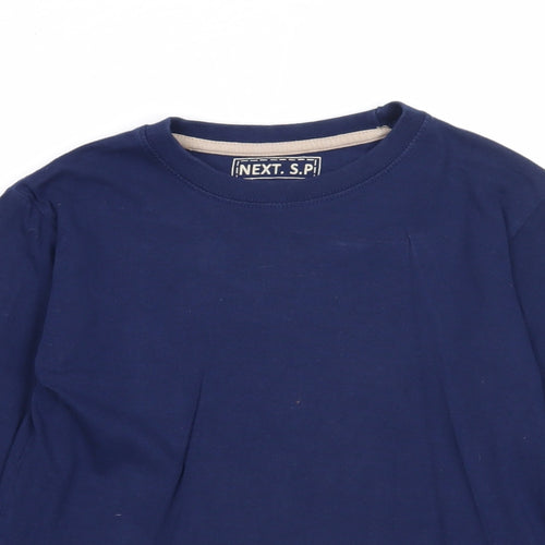 NEXT Boys Blue Cotton Basic Casual Size 11 Years Round Neck Pullover