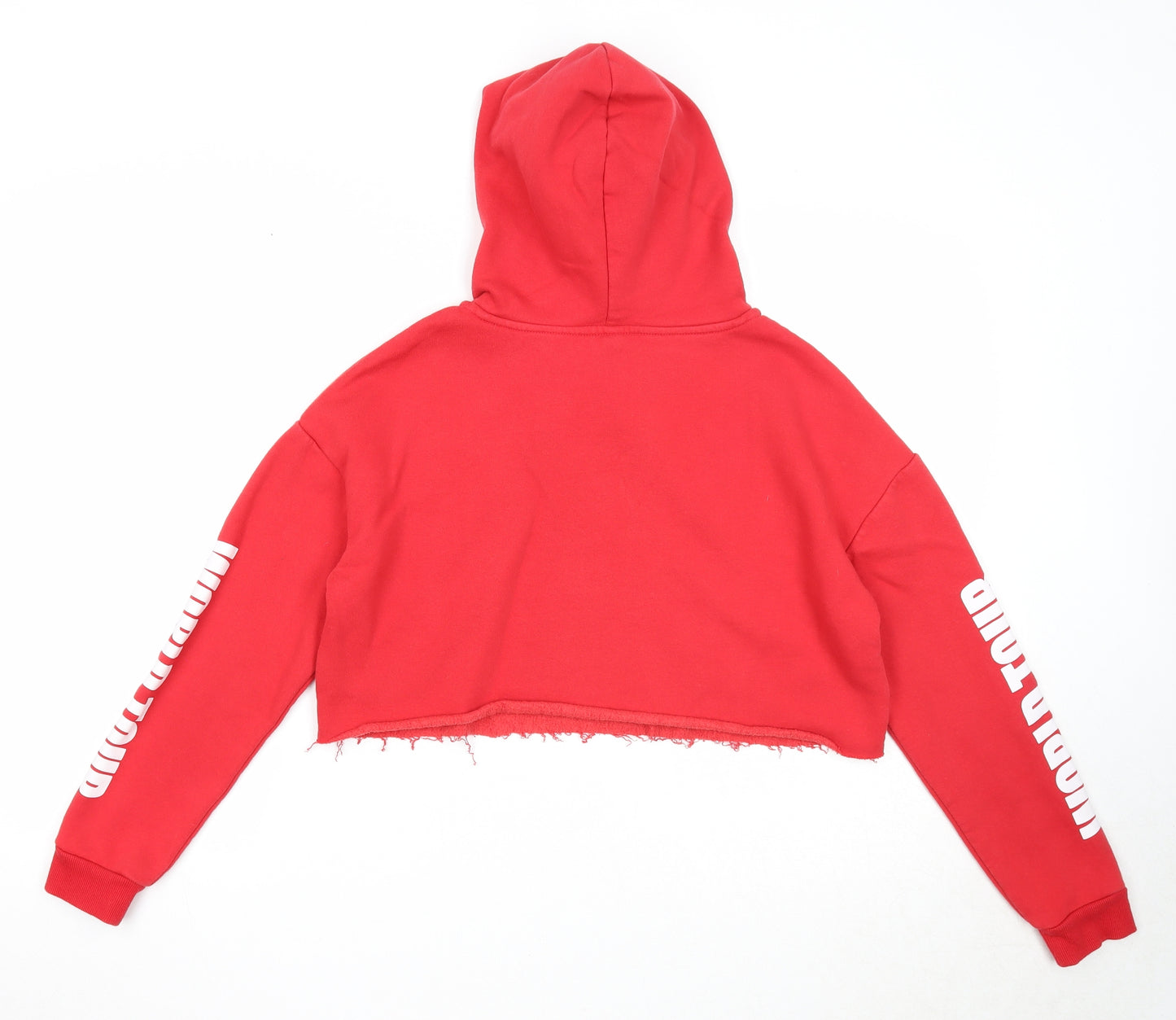 Divided Womens Red Cotton Pullover Hoodie Size S Pullover
