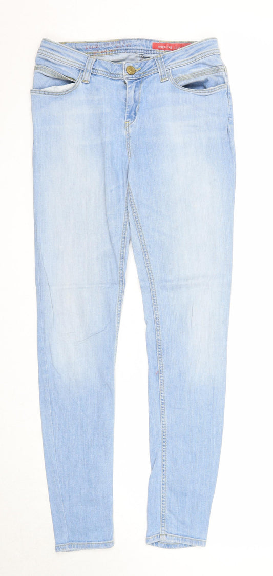 Cross Jeans Mens Blue Cotton Skinny Jeans Size 29 in L32 in Regular Zip