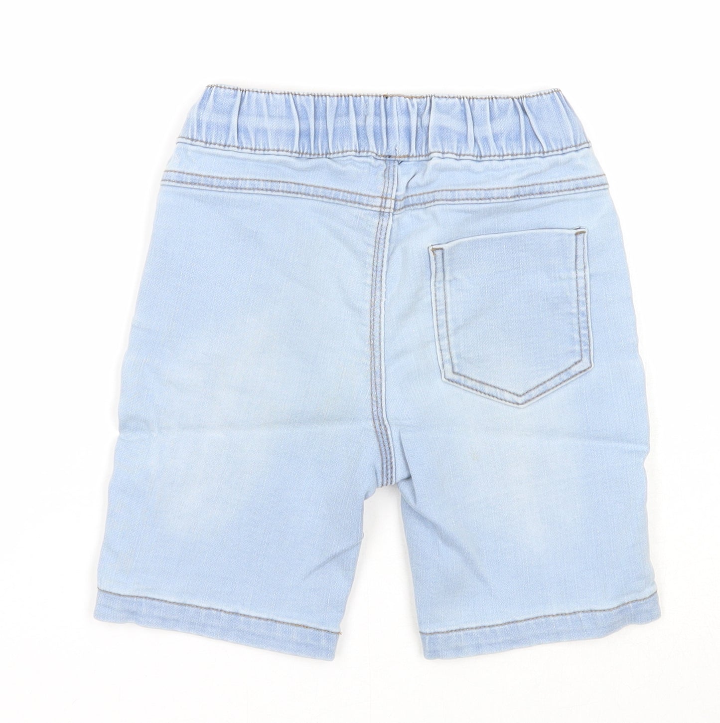 Urban Boys Boys Blue Cotton Bermuda Shorts Size 6 Years Regular Drawstring