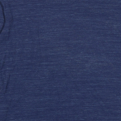 Hollister Mens Blue Cotton Button-Up Size S Round Neck