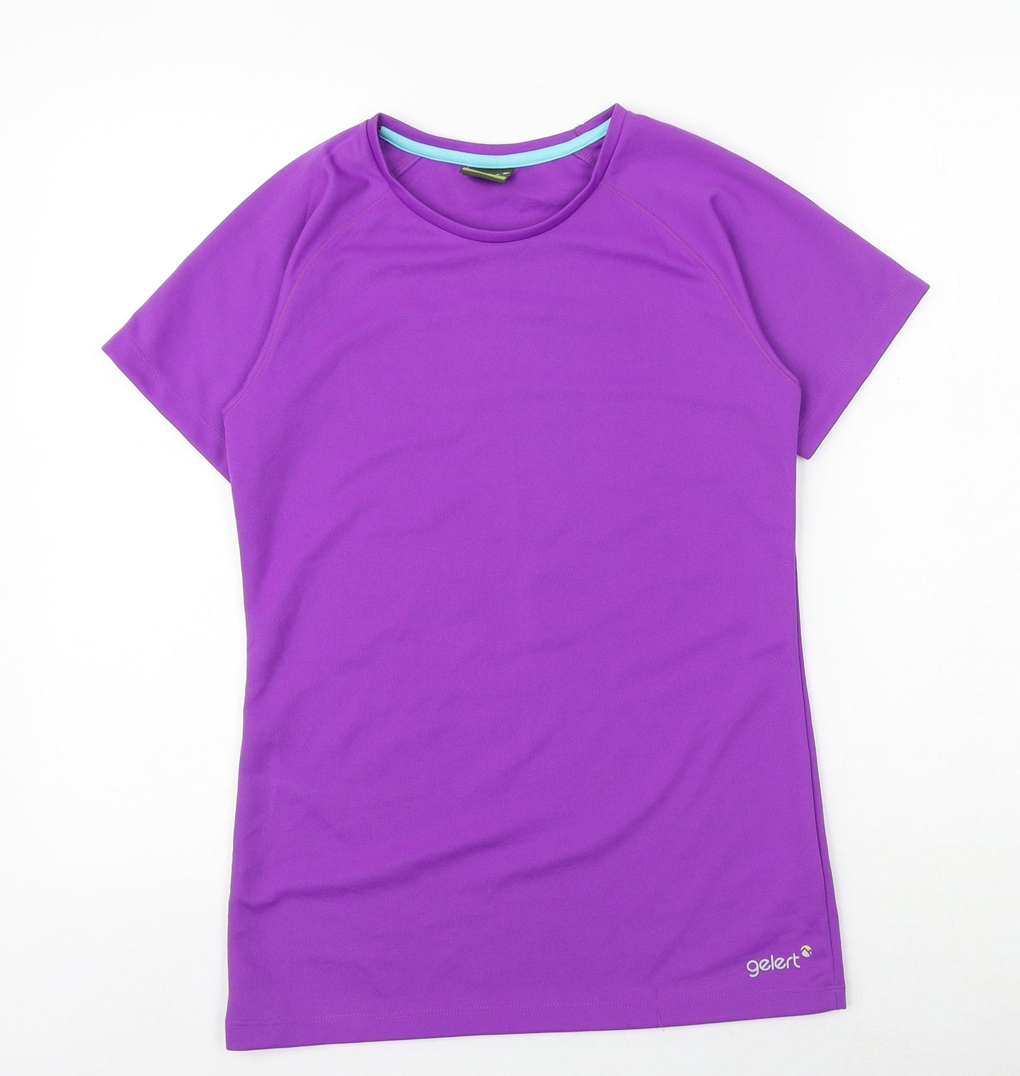 Gelert Womens Purple Polyester Basic T-Shirt Size 12 Round Neck