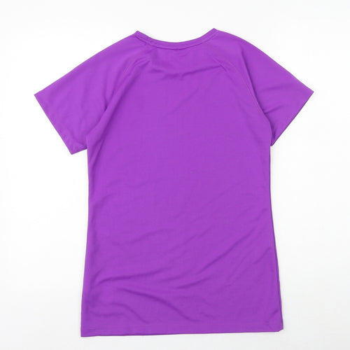 Gelert Womens Purple Polyester Basic T-Shirt Size 12 Round Neck