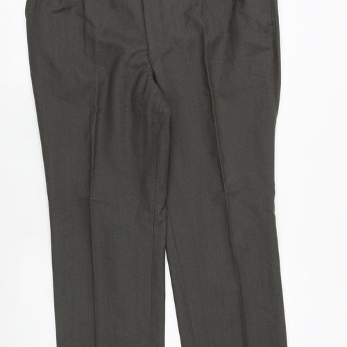 Magee Mens Grey Polyester Dress Pants Trousers Size 40 in Regular Zip