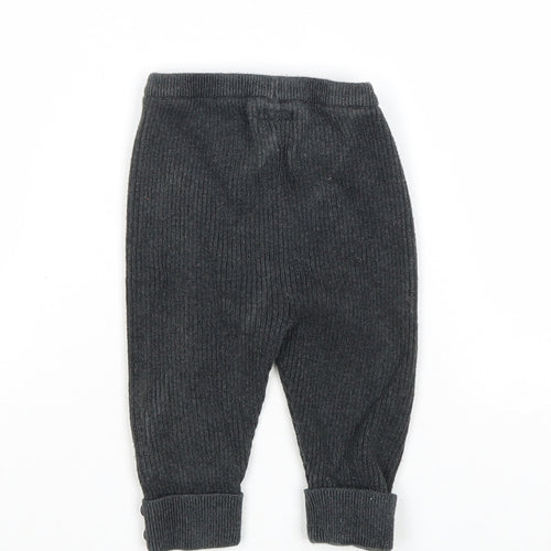 mamas & papas Boys Grey Cotton Capri Leggings Size 9-12 Months Pullover