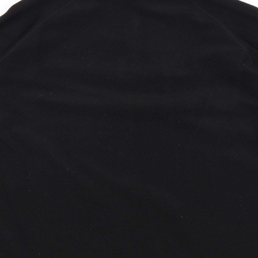 Mountain Life Womens Black Polyester Pullover Sweatshirt Size 14 Zip