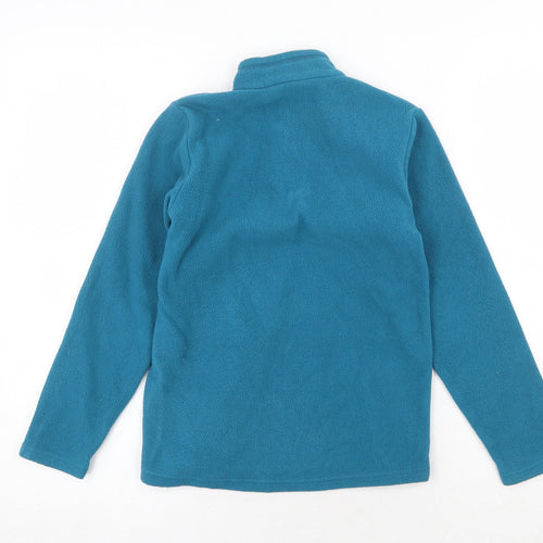 DECATHLON Boys Green Polyester Pullover Sweatshirt Size 10 Years Zip
