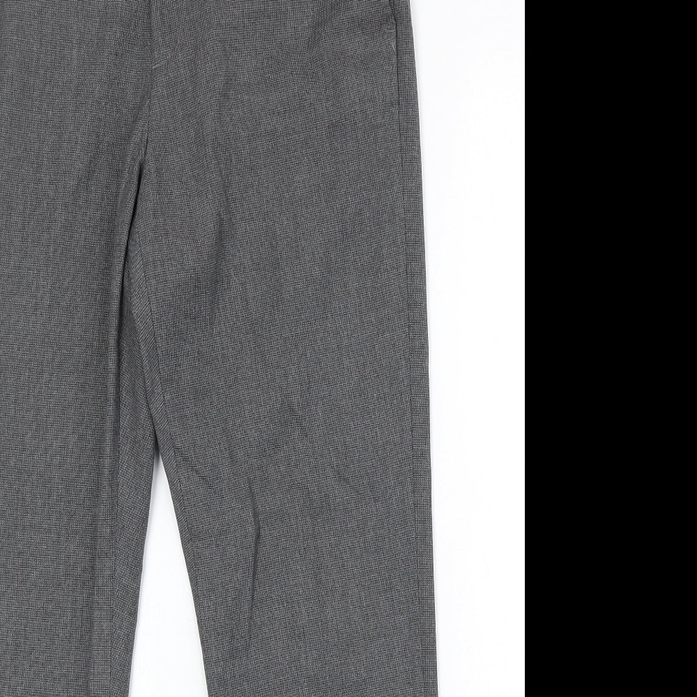 Burton Mens Grey Polyester Dress Pants Trousers Size 32 in Regular Zip