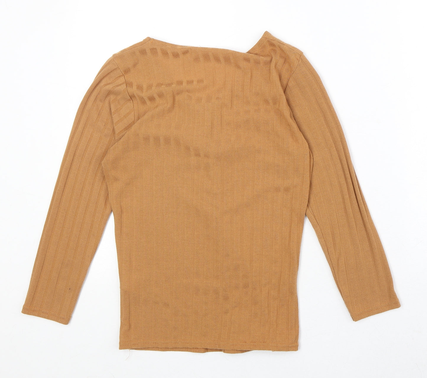 Pins & Needles Womens Orange Polyester Basic Blouse Size S V-Neck - Lace Up Detail