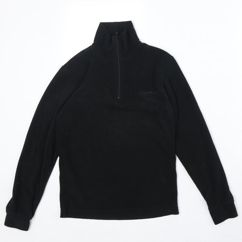 Campri Boys Black Polyester Pullover Sweatshirt Size 9-10 Years Zip