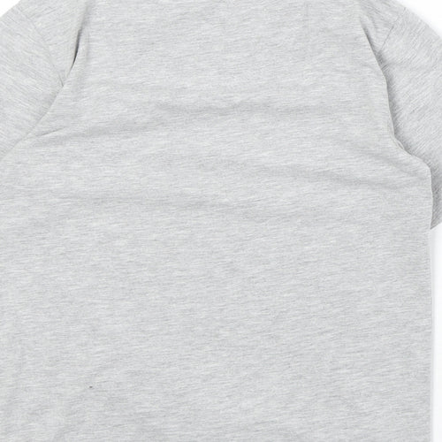 Debenhams Boys Grey Cotton Basic T-Shirt Size 7-8 Years Round Neck Pullover
