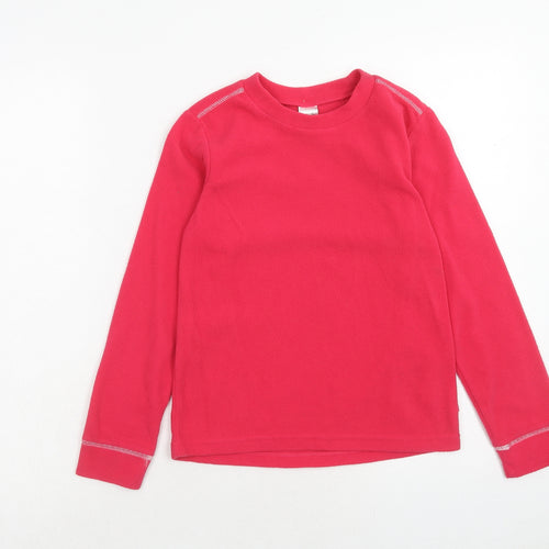 DECATHLON Girls Pink Polyester Pullover Sweatshirt Size 10 Years Pullover