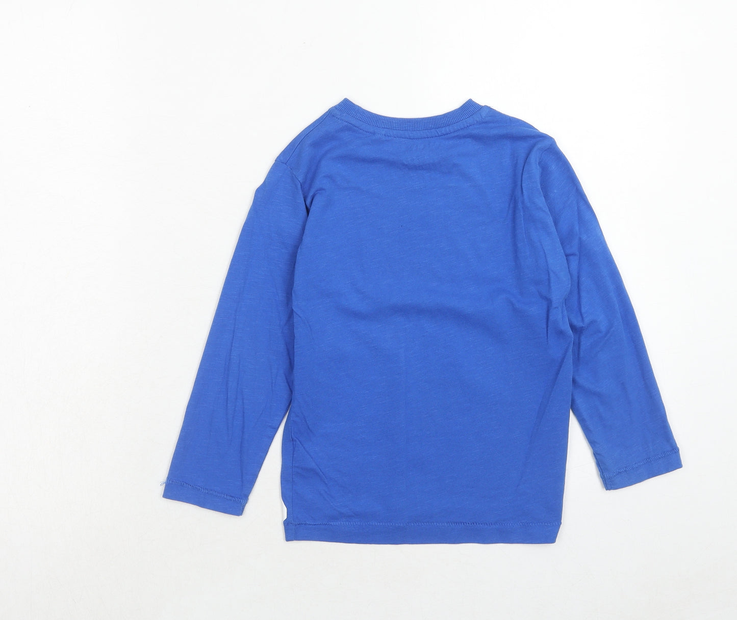 Debenhams Boys Blue Cotton Basic Casual Size 5-6 Years Round Neck Pullover