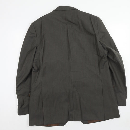 Magee Mens Grey Striped Wool Jacket Suit Jacket Size 42 Regular