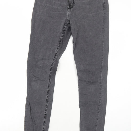 ORSAY Womens Grey Cotton Skinny Jeans Size 10 Regular Zip