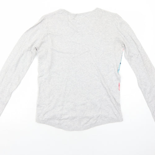 H&M Girls Grey Round Neck Cotton Pullover Jumper Size 14 Years Pullover - You Got That Sparkle