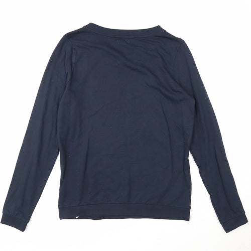 Jacqueline De Yong Mens Blue Cotton Pullover Sweatshirt Size M
