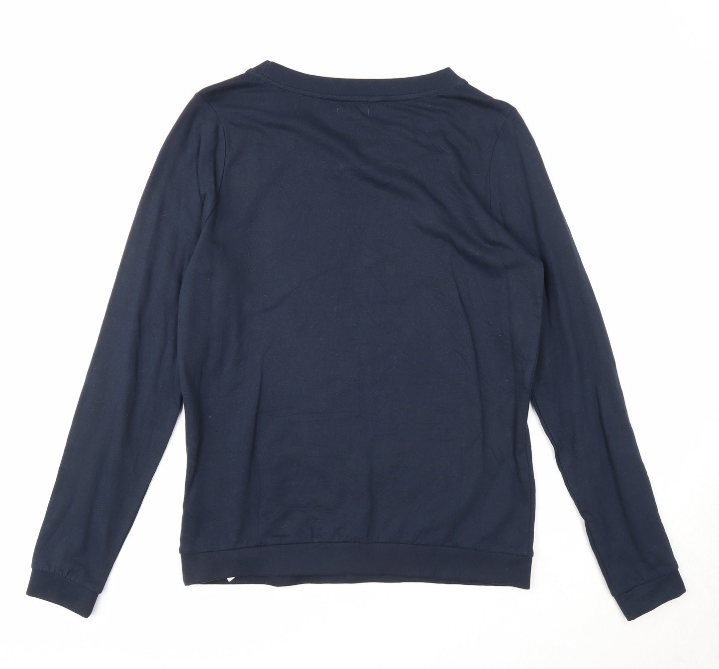 Jacqueline De Yong Mens Blue Cotton Pullover Sweatshirt Size M