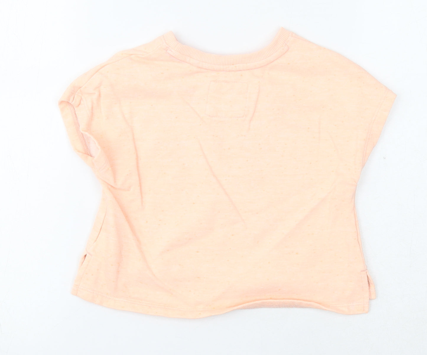 NEXT Girls Orange Cotton Basic T-Shirt Size 3-4 Years Round Neck Pullover - Rabbit You Got This