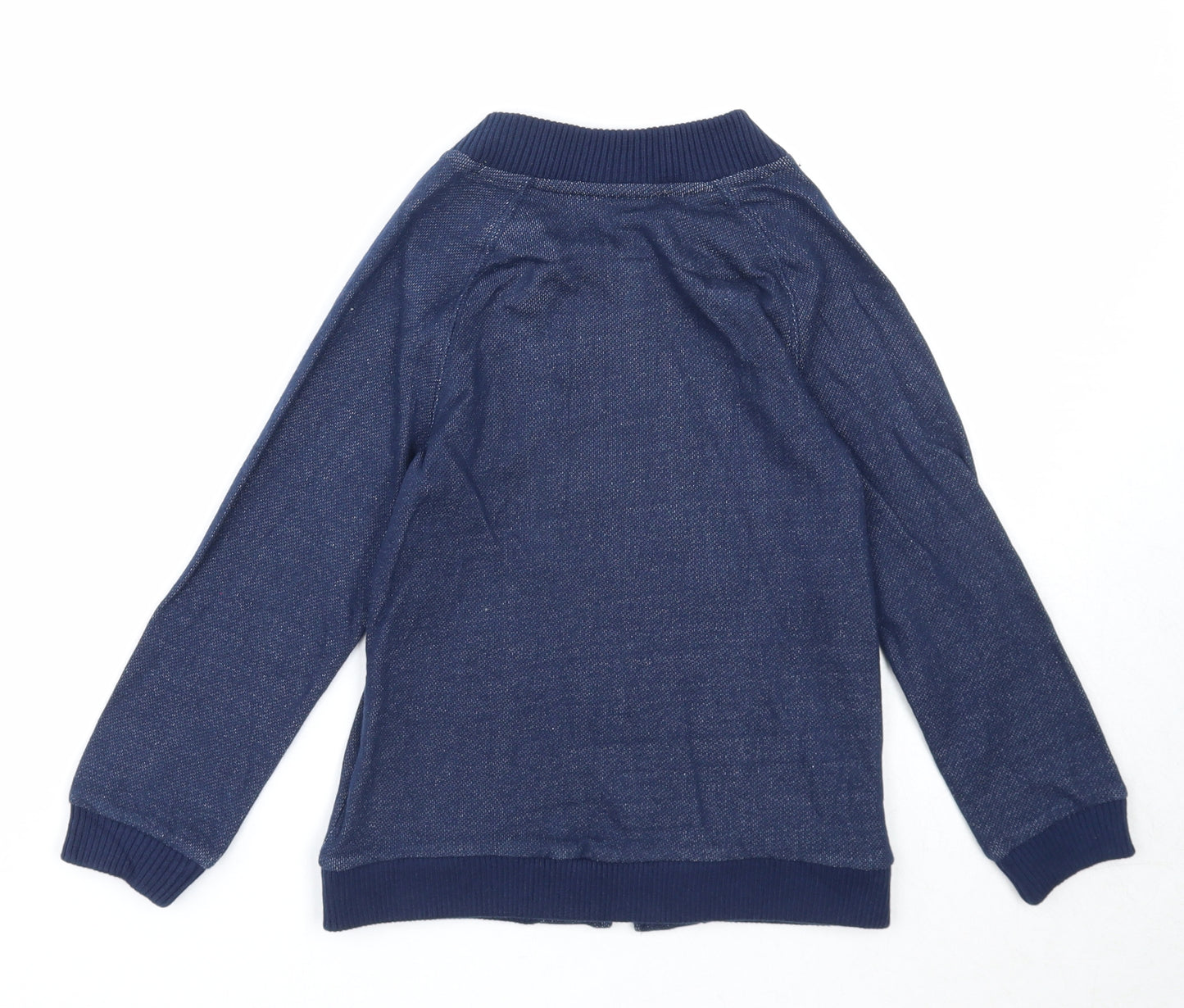 Mothercare Boys Blue Cotton Full Zip Sweatshirt Size 6 Years Zip
