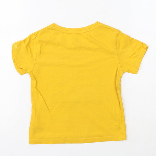 Regatta Boys Yellow Cotton Basic T-Shirt Size 3-4 Years Round Neck Pullover
