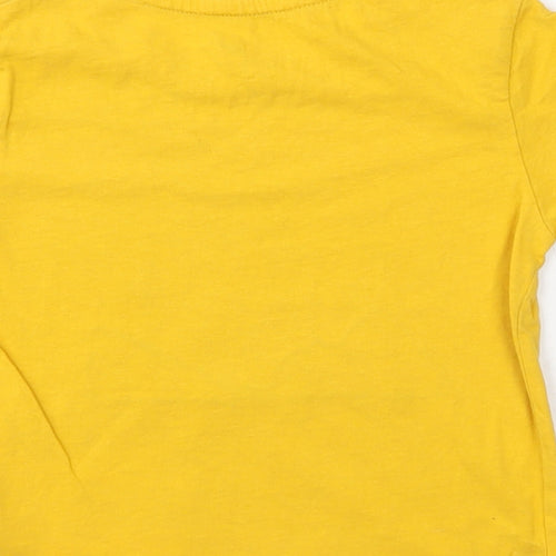 Regatta Boys Yellow Cotton Basic T-Shirt Size 3-4 Years Round Neck Pullover
