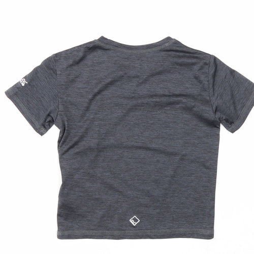 Regatta Boys Grey Polyester Basic T-Shirt Size 3-4 Years Round Neck Pullover